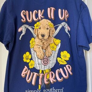 Simply Southern Navy Tee with Puppy